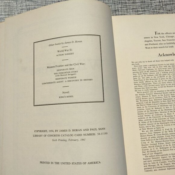 Pictorial History Of The Wild West James Horan Paul Sann 6th Ed Hardcover 1961 - Picture 3 of 9